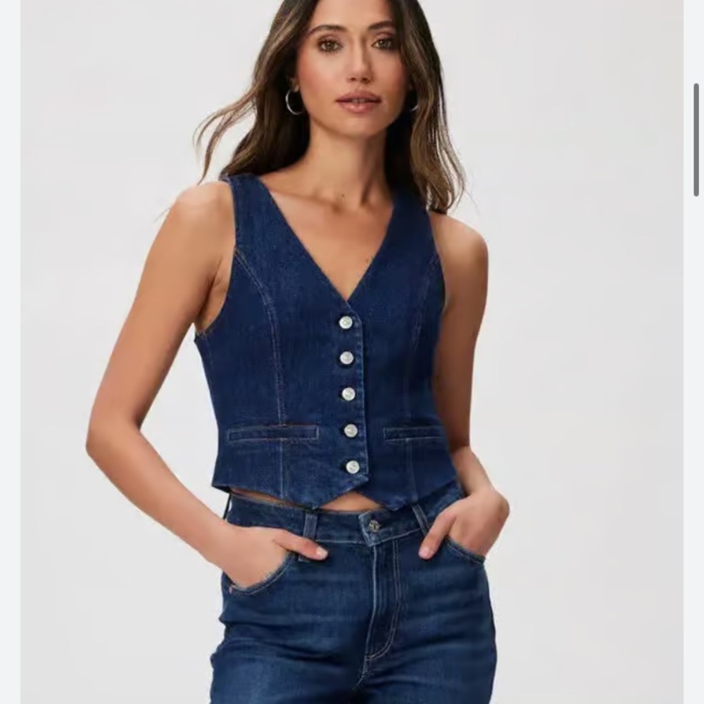 Paige Antonella Denim Vest